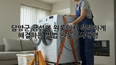 담양군 금성면 원룸이사🏡, 똑똑하게 해결하는 방법! #원룸이사대행
