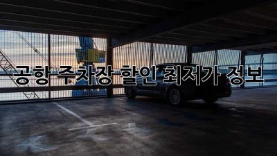 공항 주차장 할인 최저가 정보!